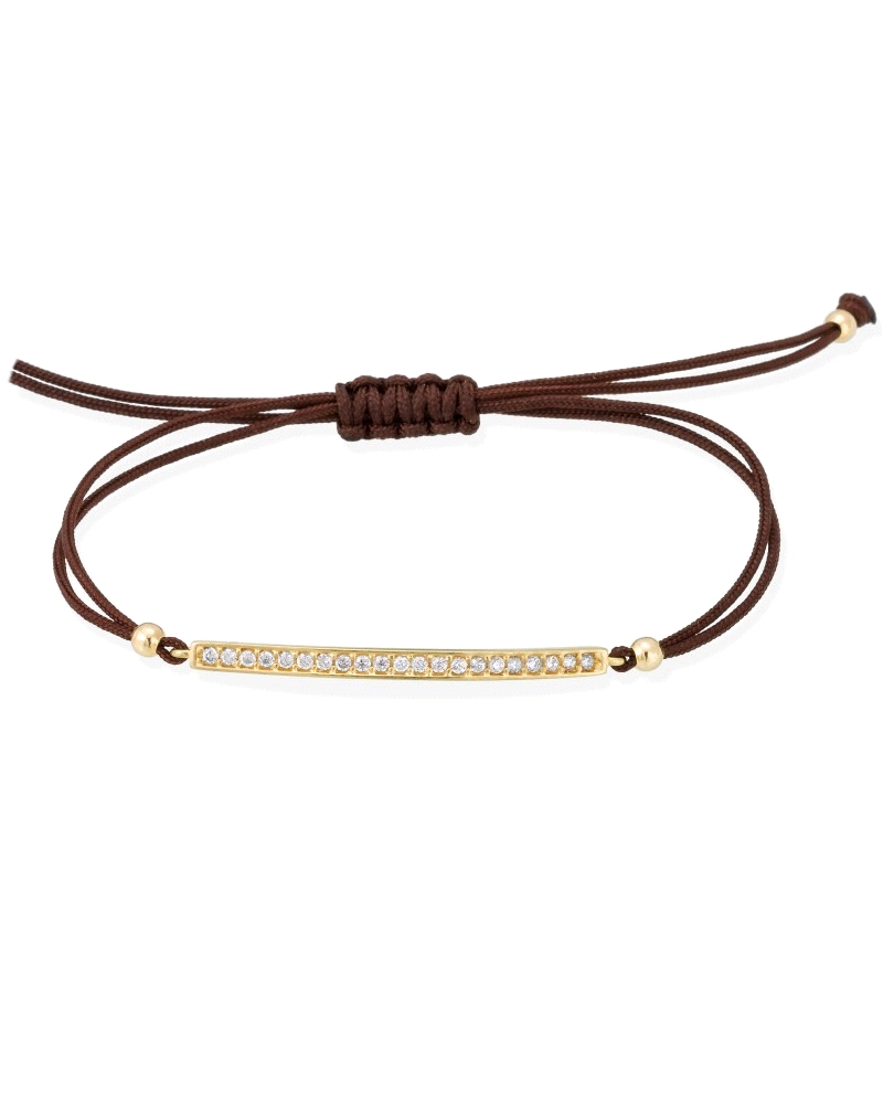 Pulsera de plata de primera ley (925) chapada en oro amarillo de 18kt con circonita blanca.