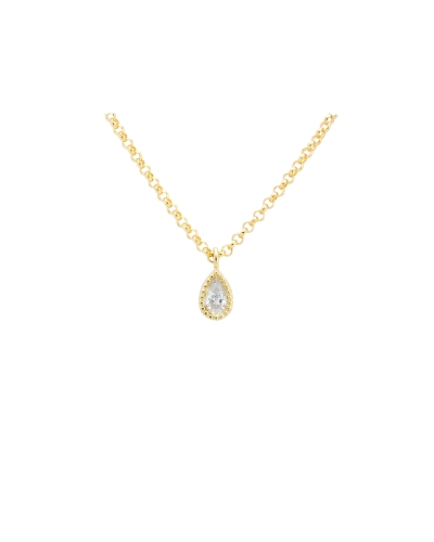 Collar de plata de primera ley (925) bañada en oro amarillo de 18kt.