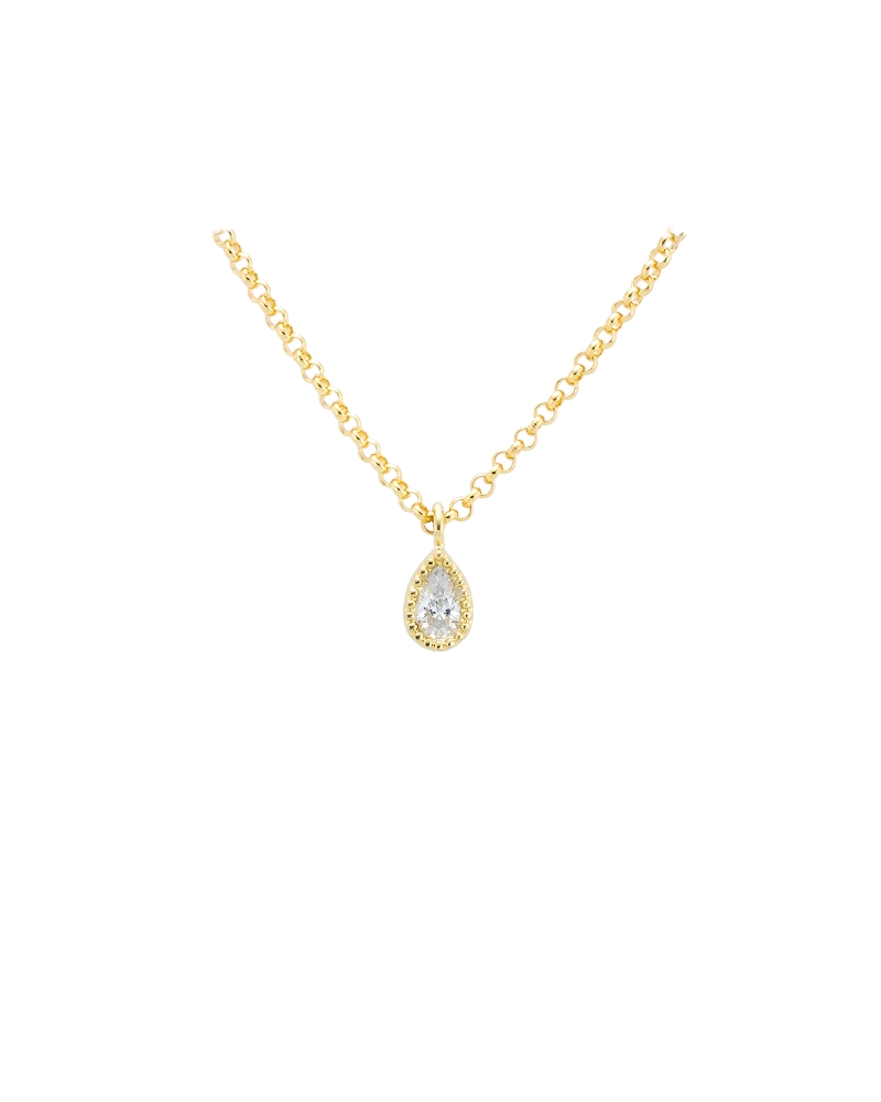 Collar de plata de primera ley (925) bañada en oro amarillo de 18kt.