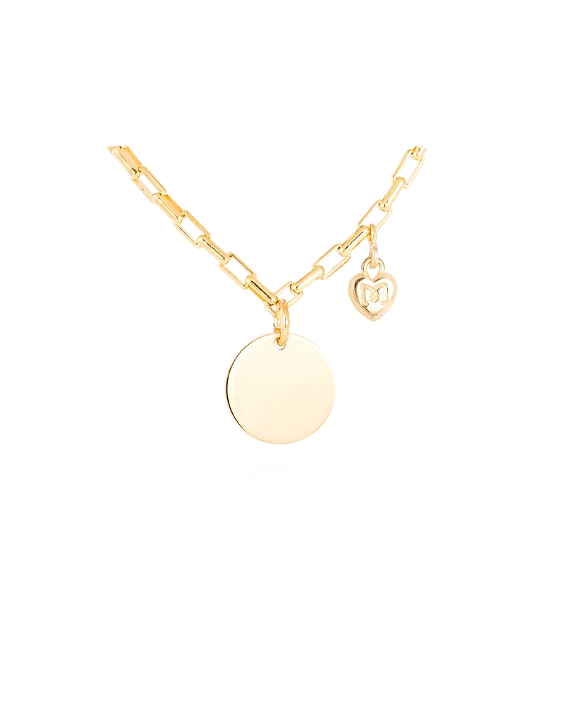 Gargantilla de plata de primera ley (925) chapada en oro amarillo de 18kt.  45 cm de largo.