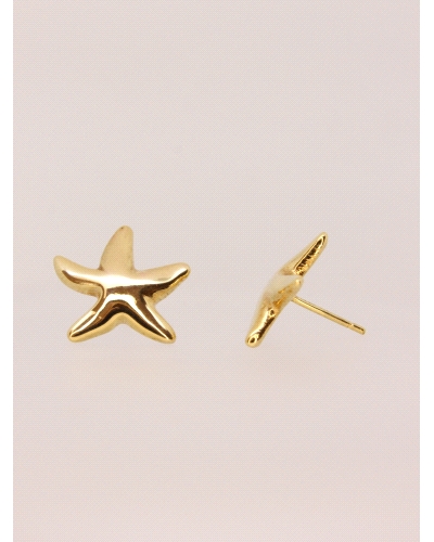 <P>Pendientes de oro de 18kts con forma de estrella.</P>
<P>Cierre de presión.</P>
<P>Medida: 15 x 17 mm.</P>
