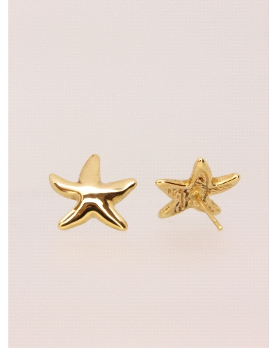 <P>Pendientes de oro de 18kts con forma de estrella.</P>
<P>Cierre de presión.</P>
<P>Medida: 15 x 17 mm.</P>
