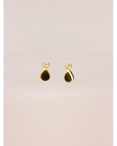 <P data-end='410' data-start='101'>Pendientes de oro amarillo de 9 quilates con diseño en forma de lágrima y una circonita engas