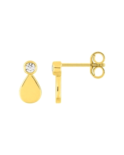 <P data-end='410' data-start='101'>Pendientes de oro amarillo de 9 quilates con diseño en forma de lágrima y una circonita engas