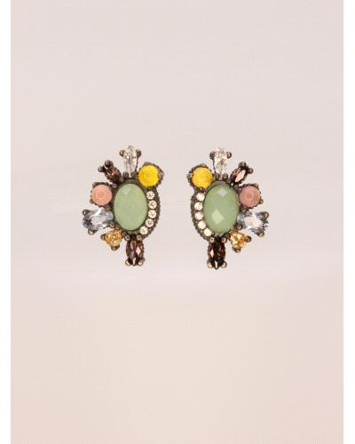 <P>Pendientes de plata de ley 925, calcedonia, citrino, cuarzo pink fantasy y circonitas.</P>
<P>Cierre de presión.</P>
<P>Med