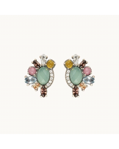 <P>Pendientes de plata de ley 925, calcedonia, citrino, cuarzo pink fantasy y circonitas.</P>
<P>Cierre de presión.</P>
<P>Med