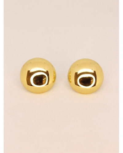 <P>Pendientes de plata de primera ley (925) con baño de oro amarillo.</P>
<P>Cierre de presión.</P>
<P>Medida: 19 mm de diamet