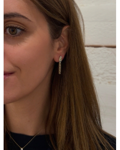 Pendientes de plata de ley ( 925) con laminas de oro. Cierre de presión.