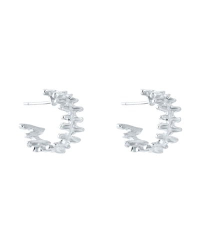 <P>Pendientes de plata de primera ley (925) con baño de rodio.</P>
<P>Cierre de presión.</P>
<P>Medida: 1,8 cm diametro exteri