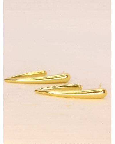 <P>Pendientes de plata de primera ley (925) bañada en oro amarillo de 18kt.</P>
<P>Cierre de presión.</P>
<P>Medida: 34 mm.</P