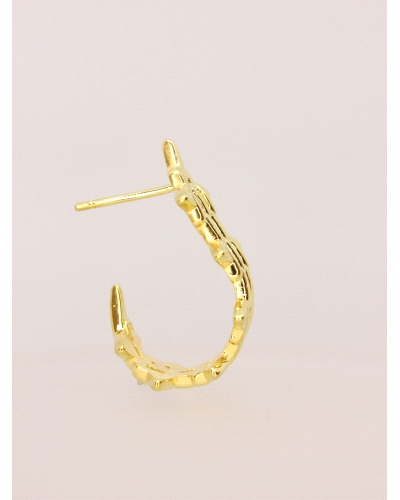 <P>Pendientes de plata de primera ley (925) bañados en oro amarillo de 18kt.</P>
<P>Cierre de presión.</P>
<P>Medida: 3 x 1,5 