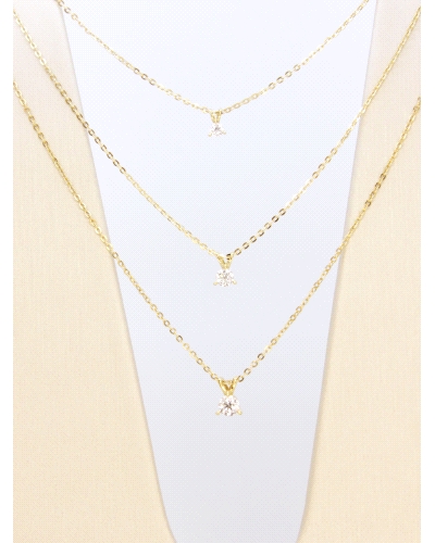 <P>Collar de oro amarillo 9k y diamante de laboratorio.</P>
<P>Medida de colgante: 0,10 qt</P>
<P>Largo de cadena: 40- 42 cm<B