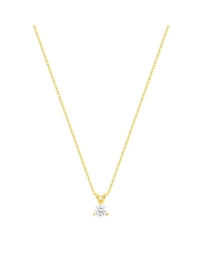 <P>Collar de oro amarillo 9k y diamante de laboratorio.</P>
<P>Medida de colgante: 0,25 qt</P>
<P>Largo de cadena: 40- 42 cm</