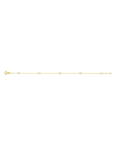 <P>Pulsera de oro amarillo 9k y circonitas blancas.</P>
<P>Medida: 16,5 - 18 cm.</P>