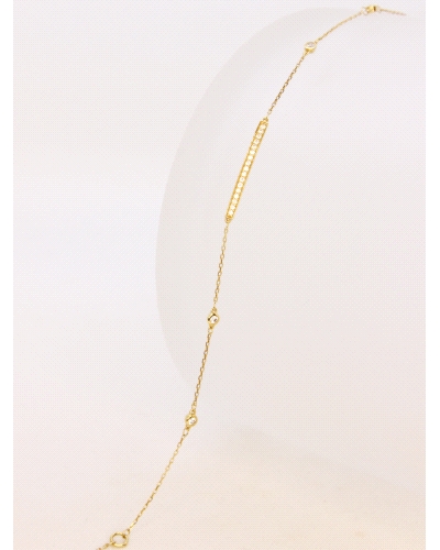 <P>Pulsera de oro amarillo 9k y circonitas blancas.</P>
<P>Medida: 16,5 - 18 cm</P>