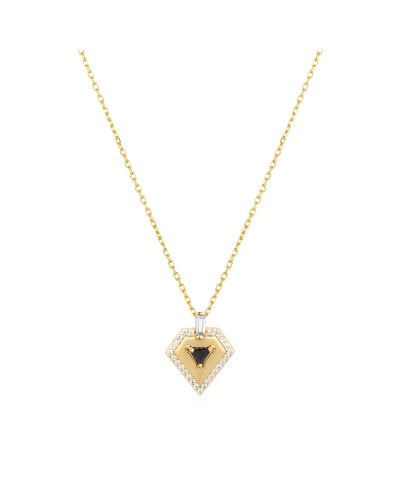 <P>Colar de plata (925) con baño de oro amarillo.</P>
<P>Medida: Ajustable a 42,5cm , 45cm y 48cm</P>