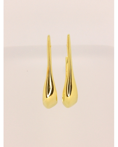 <P>Pendientes de plata de primera ley (925) bañados en oro amarillo de 18kt.</P>
<P>Cierre de presión.</P>
<P>Medida: 4,5 cm.<