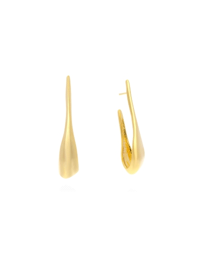 <P>Pendientes de plata de primera ley (925) bañados en oro amarillo de 18kt.</P>
<P>Cierre de presión.</P>
<P>Medida: 4,5 cm.<