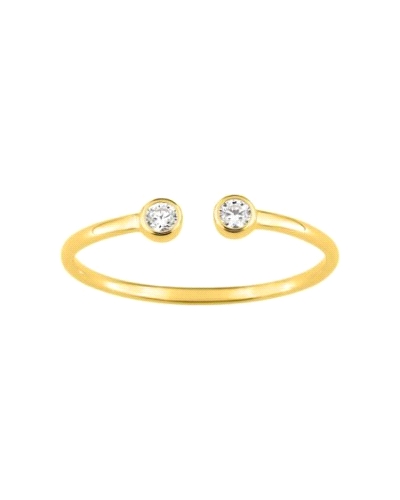<P>Anillo de oro amarillo de 9 quilates con&nbsp;dos circonitas blancas.</P>
<P>Si necesitas una talla distinta a la indicada e