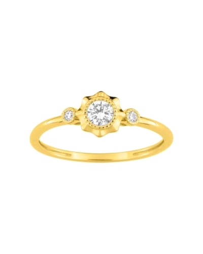<P>Anillo de oro amarillo de 9 quilates con circonita blanca.</P>
<P>Si necesitas una talla distinta a la indicada en la caja d