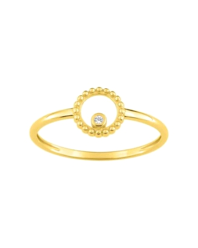 <P>Anillo de oro amarillo de 9 quilates con una circonita blanca.</P>
<P>Si necesitas una talla distinta a la indicada en la ca