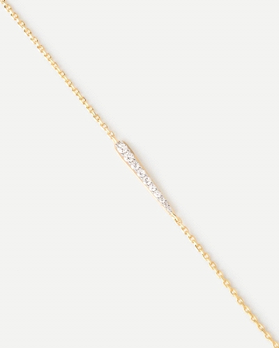 Pulsera de cadena delicada adornada con un diseño de circonitas