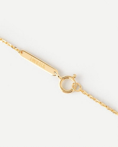 Collar cadena adornado con circonitas multicolor con tamaños y formas diferentes