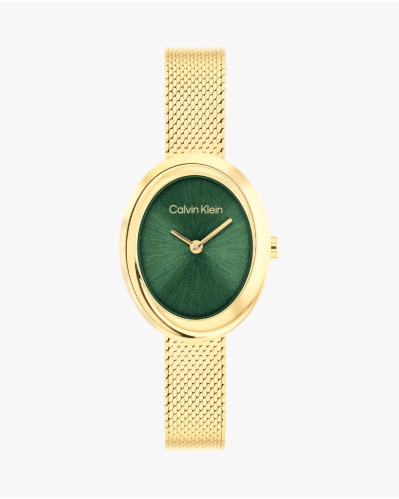 El Calvin Klein 25100152 es un elegante reloj analógico para mujer perteneciente a la colección Twisted Bezel, caracterizado por