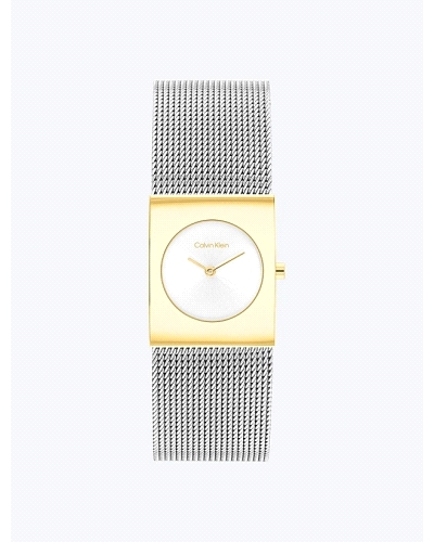El reloj Calvin Klein CK 25100139 'Pulse' es un elegante modelo minimalista para mujer, con un distintivo diseño bicolor: caja c