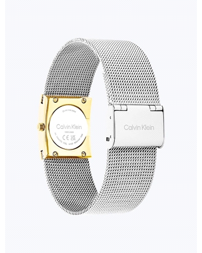 El reloj Calvin Klein CK 25100139 'Pulse' es un elegante modelo minimalista para mujer, con un distintivo diseño bicolor: caja c