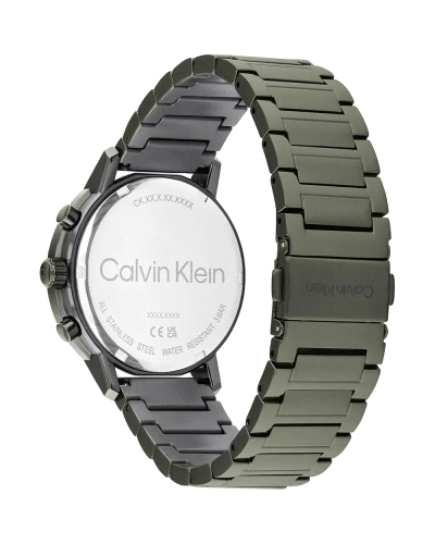 Reloj Calvin Klein Gauge 25200494 para hombre, de cuarzo, con caja de acero inoxidable verde de 42 mm, esfera verde multifunción