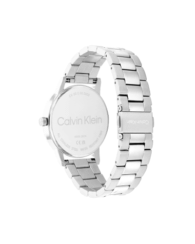 Reloj Calvin Klein Linked 25200500 para hombre, de cuarzo, con caja de acero inoxidable de 41 mm y una esfera negra texturizada,
