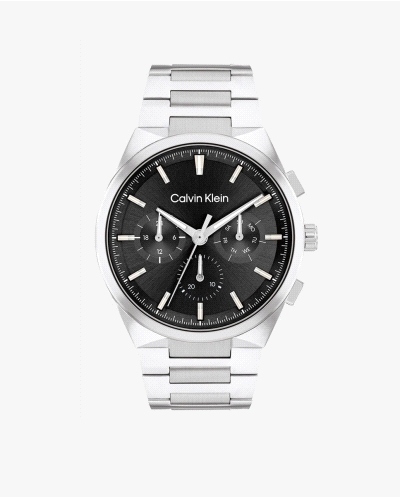 Reloj Calvin Klein Distinguish 25200459 multifunción para hombre, de cuarzo, con caja y brazalete de acero inoxidable plateado d