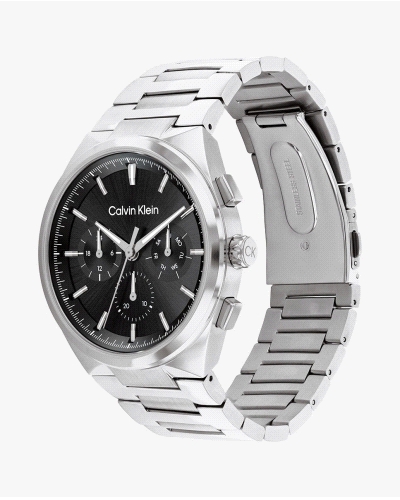Reloj Calvin Klein Distinguish 25200459 multifunción para hombre, de cuarzo, con caja y brazalete de acero inoxidable plateado d