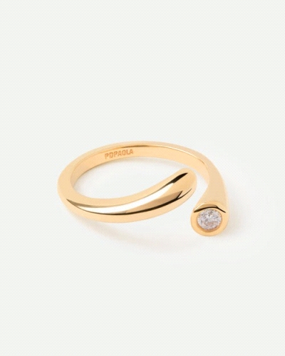 <P>Anillo abierto elegante adornado con una circonita blanca y líneas fluidas</P>
<P>Si necesitas una talla distinta a la indic