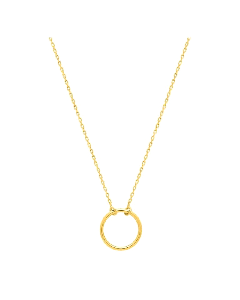 <P>Collar de oro amarillo 9k.</P><BR>
<P>Medida de colgante: 10,5 mm de diametro</P><BR>
<P>Largo de cadena: 40- 42 cm<BR></P>