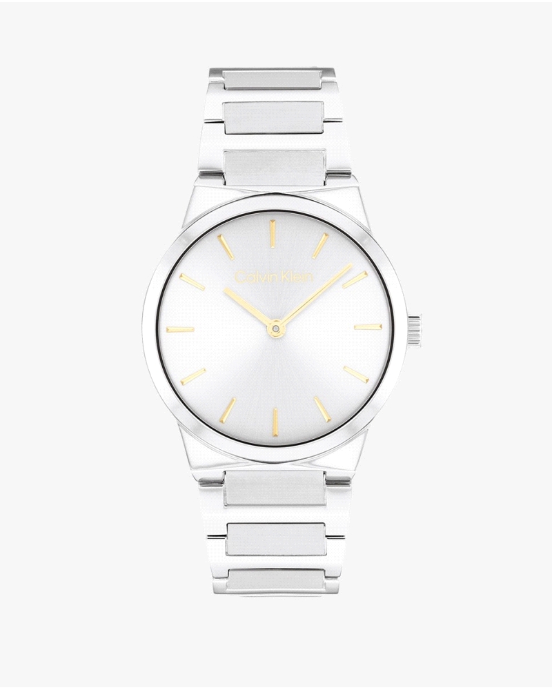 Reloj Calvin Klein Linear Elegance 25100076 para mujer, de cuarzo, con caja y brazalete de acero inoxidable de 32 mm y esfera pl
