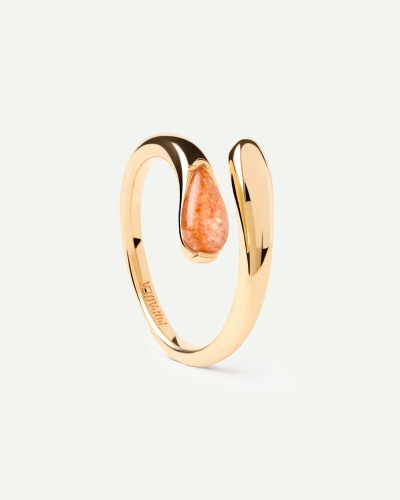 <P>Anillo abierto fluido adornado con piedra naranja ovalada.</P>
<P><SPAN style='FONT-SIZE: 13px; FONT-FAMILY: Poppins, sans-s