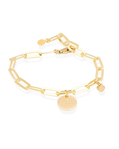 Pulsera de plata de primera ley (925) chapada en oro amarillo de 18kt.