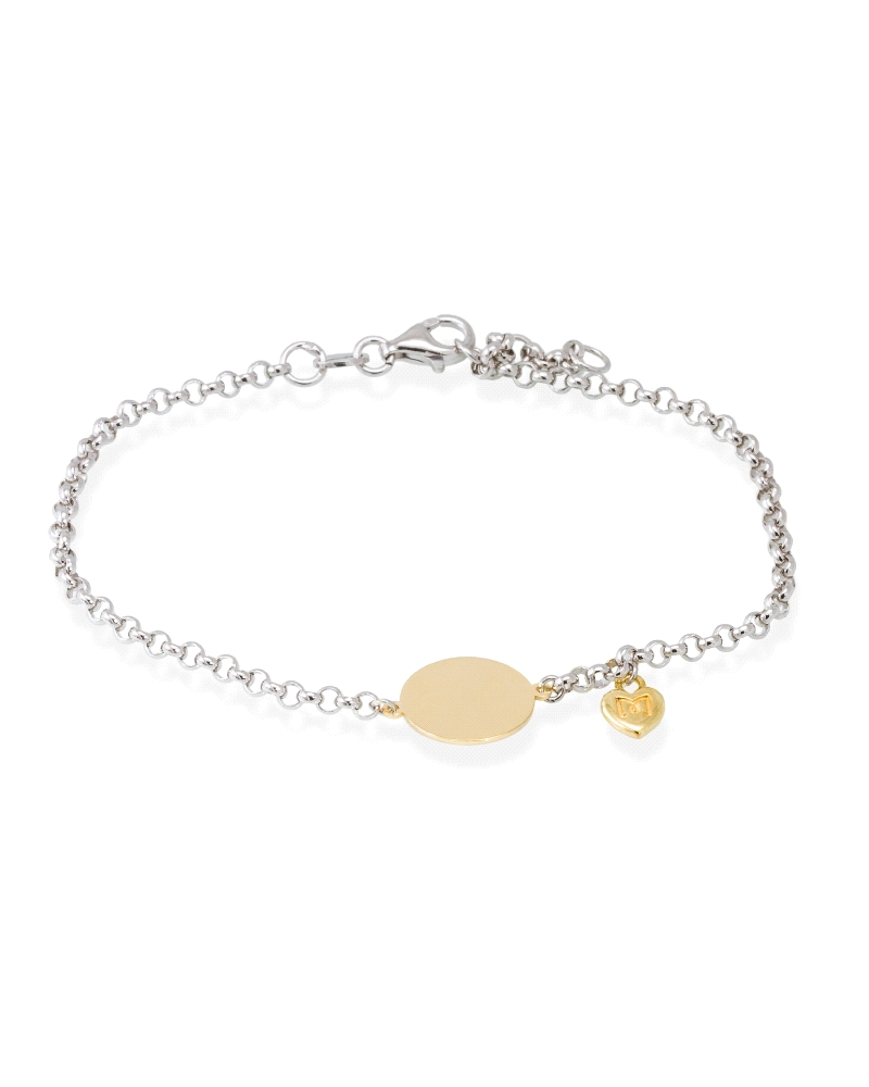 Pulsera de plata de primera ley (925) chapada en oro amarillo de 18kt.