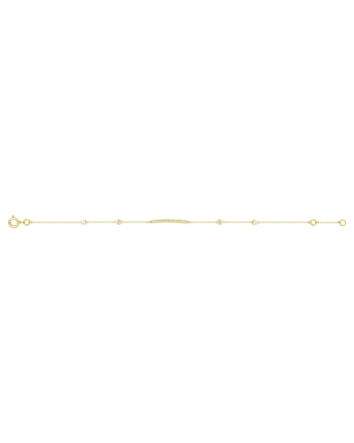 <P>Pulsera de oro amarillo 9k y circonitas blancas.</P>
<P>Medida: 16,5 - 18 cm</P>