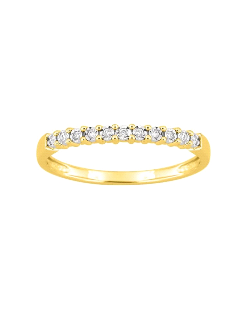 SORTIJA ORO 9K Y DIAMANTE NATURAL                                     