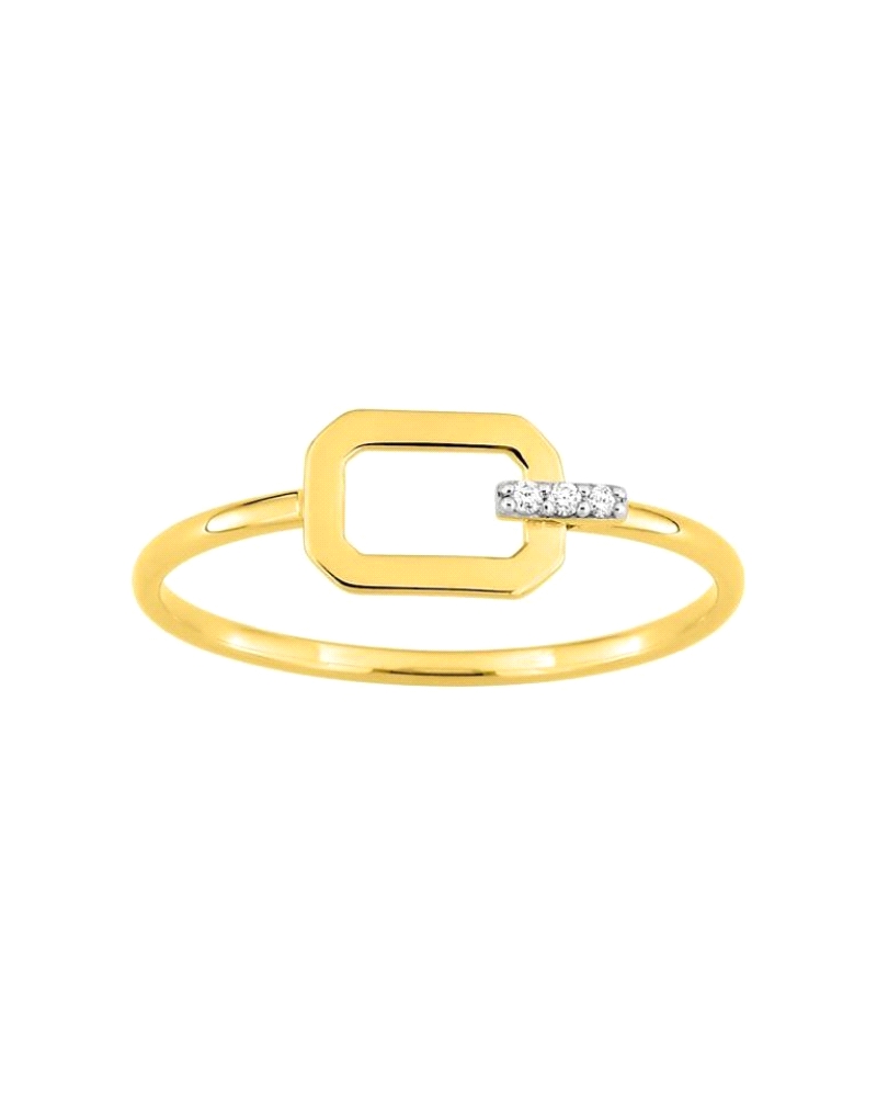SORTIJA ORO 9K Y DIAMANTE NATURAL                                     