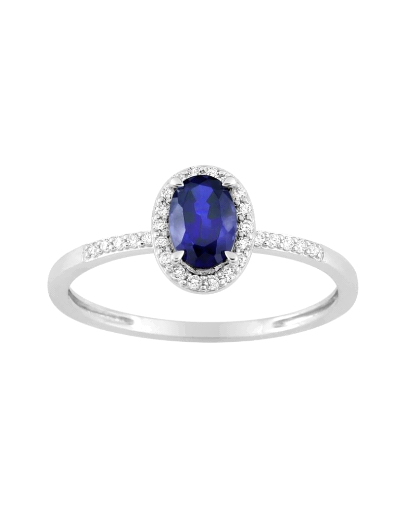 SORTIJA ORO 9K Y DIAMANTE LABORATORIO                                 