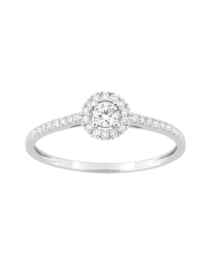 SORTIJA ORO 9K Y DIAMANTE LABORATORIO                                 