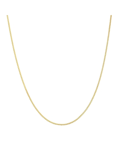 
Collar de cadena de plata dorada con eslabones planos en forma de S.