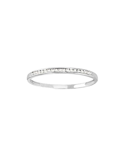 Anillo de oro blanco de 9 quilates con 20 diamantes naturales.