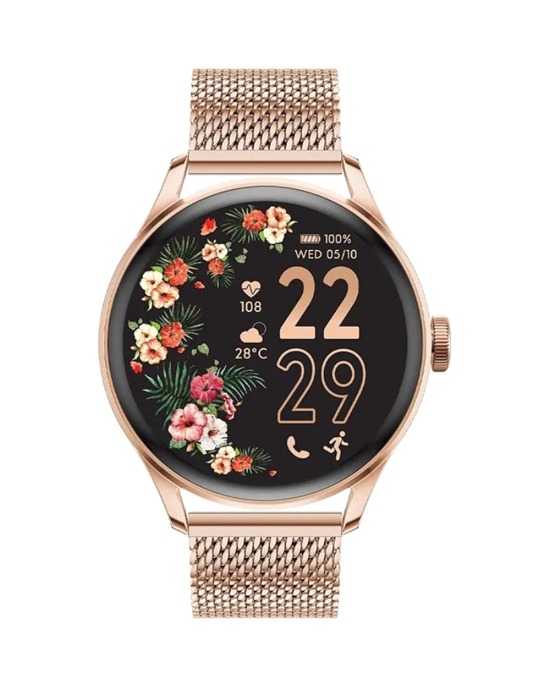 Reloj Ice-Watch 023394 – Smart 2.0 RoundSmartwatch con pantalla táctil AMOLED de 1,20', caja de aluminio color oro rosa de 39 mm