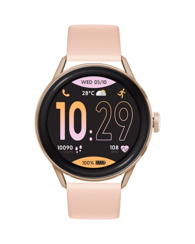 Reloj Ice-Watch 023068 – Smart 2.0 RoundSmartwatch con pantalla táctil AMOLED de 1,20', caja de aluminio color oro rosa de 39 mm
