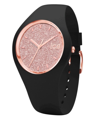 Reloj analógico con movimiento de tres agujas, esfera dorada brillante, caja y correa de silicona resistente. Diseño moderno y d